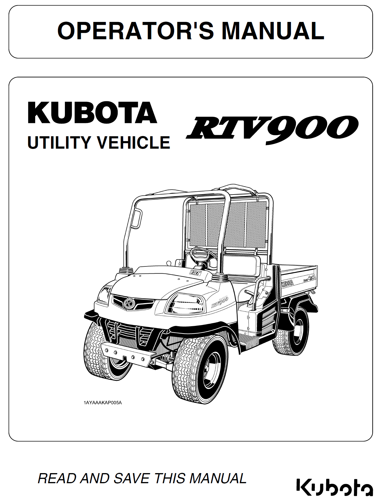 kubota tractor operators manuals pdf